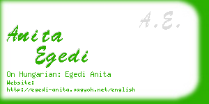 anita egedi business card